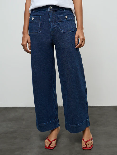 LOV Blue Solid High-Rise Jeans